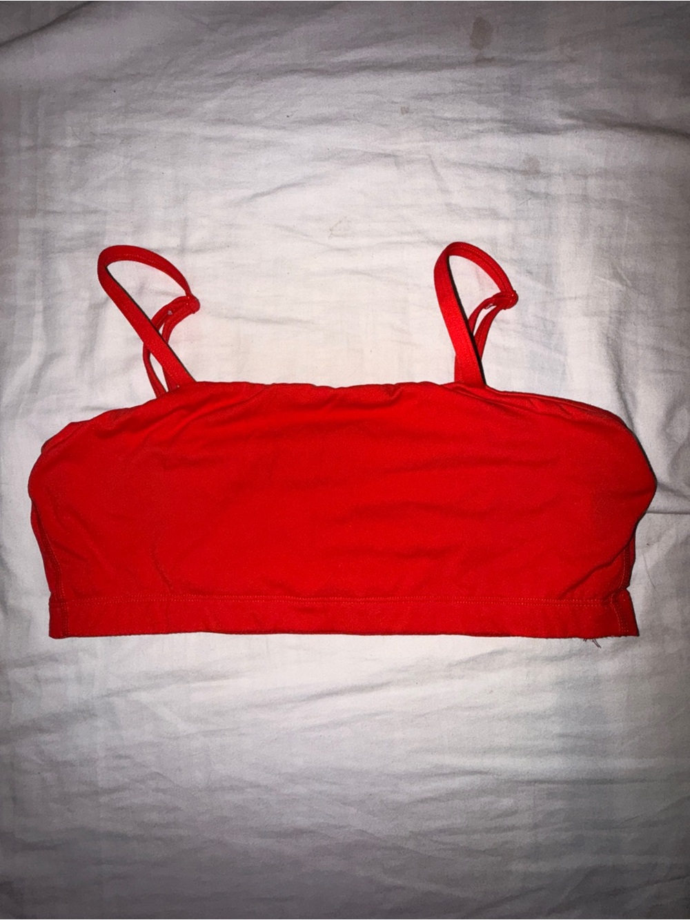 Amazon Essentials Red Adjustable-Strap Sports Bra